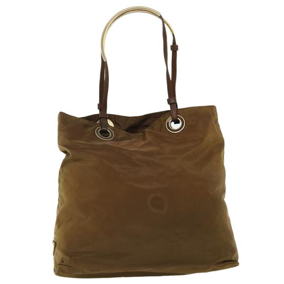 PRADA Tote Bag Nylon Brown - Picture 1 of 9